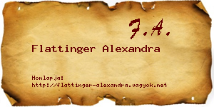 Flattinger Alexandra névjegykártya